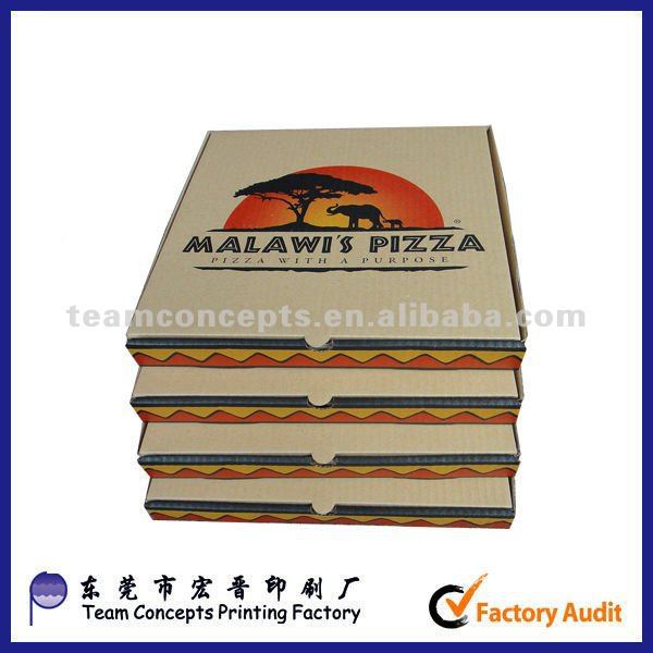 custom rectangular paper mini pizza box