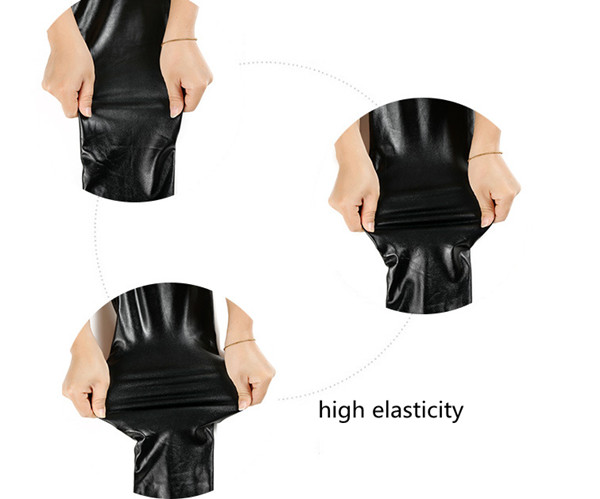 最新のデザイン古典的な黒2015冬のファッションの女性の厚い冬のジッパーのデザインとpuレザーパンツ仕入れ・メーカー・工場