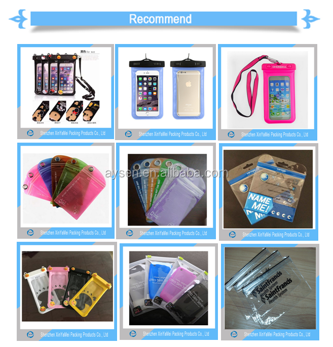 small clear PVC slide waterproof mobile phone bag as promotional gift