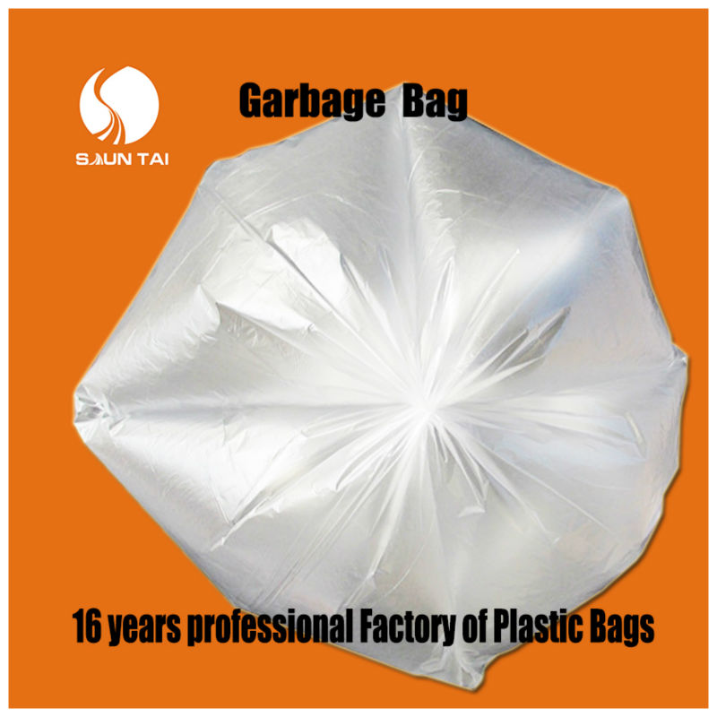transparent household packaging plastic bags on roll