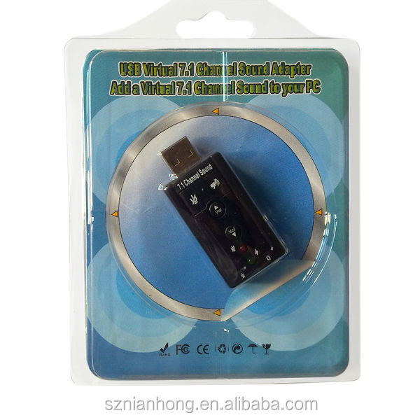 高品質の黒8.1チャンネルオーディオサウンドカードのアダプター問屋・仕入れ・卸・卸売り