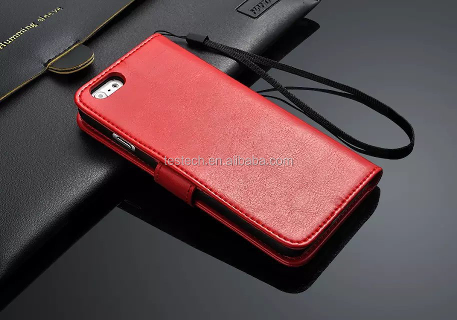 Iphone用6クレイジーホース付きレザーケースパターン、 iphone用ケース6,6レザーケースappleのiphoneのための問屋・仕入れ・卸・卸売り