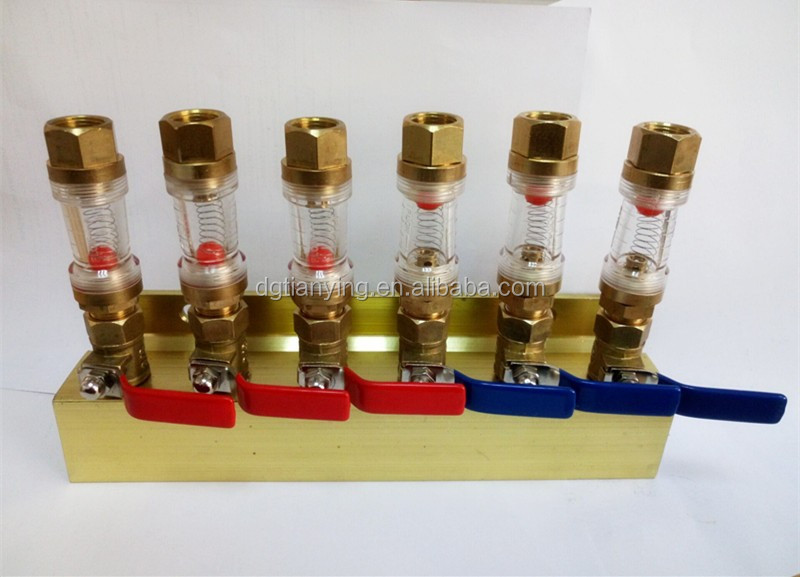 Brass Injection Mould Water Manifold With Flow Meter Buy Brass