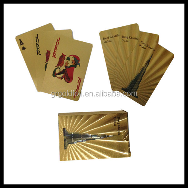 印刷デザインのポーカーcystomize最高品質のゴールドの箔がトランプカード仕入れ・メーカー・工場