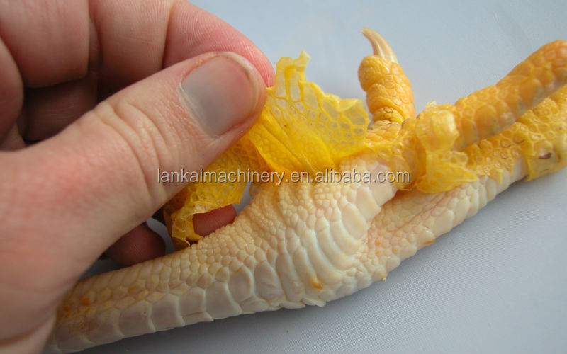 high capacity professional stainles steel chicken feet skin peeling equipment