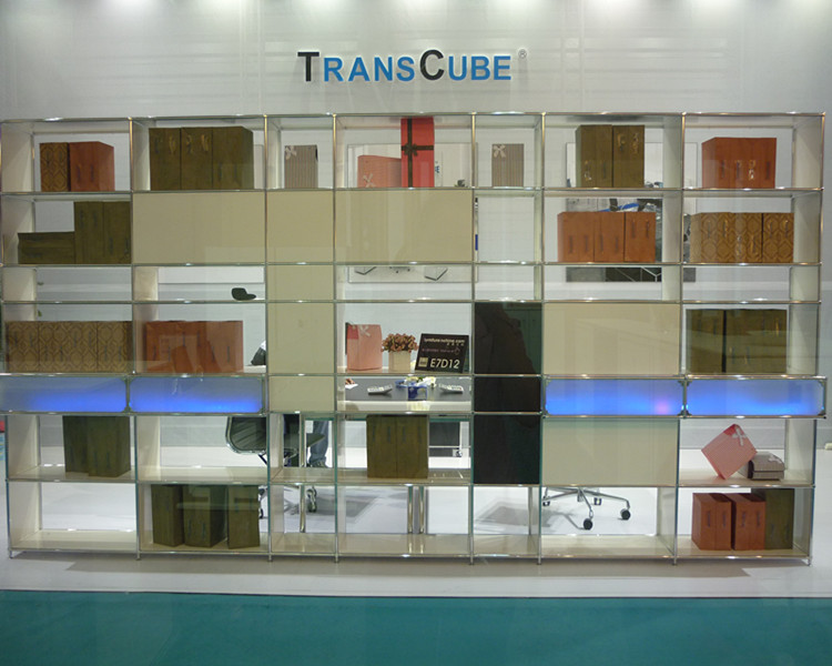 ガラスのモダンなショーケース2015transcube仕入れ・メーカー・工場
