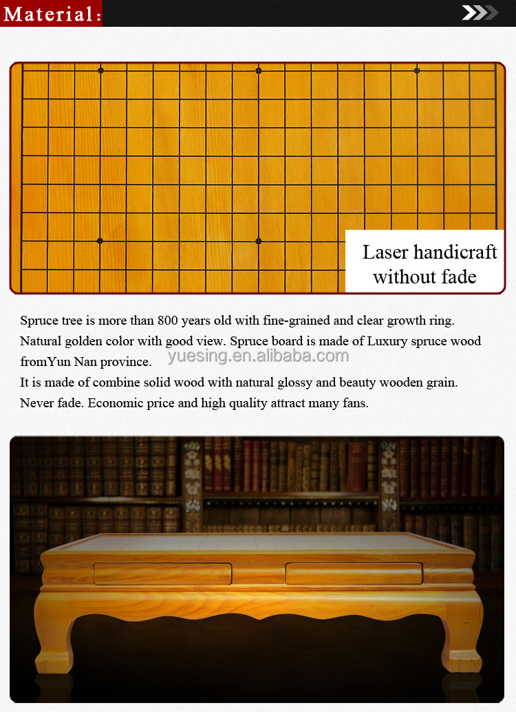 碁ゲームセットweiqiゲームスプルースと碁盤引き出し付き木製の豪華な仕入れ・メーカー・工場