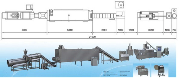 corn puffs machines/core filling snack machinery /corn flour snack
