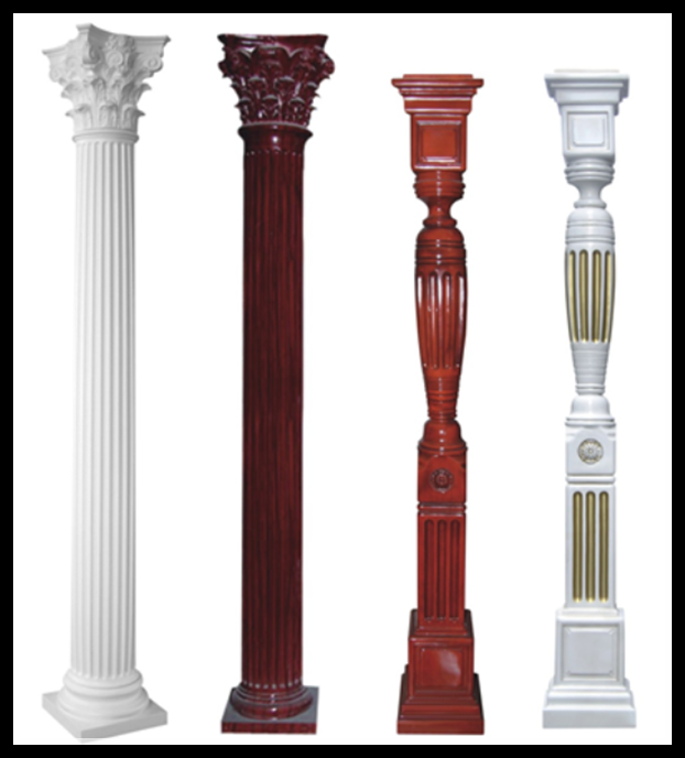 Customized Wedding Decoration Pillars Plastic Fiberglass Roman Column