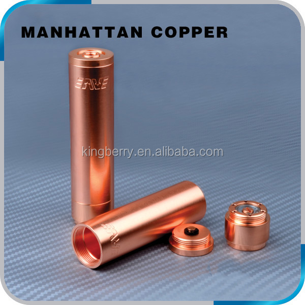 2014 new mechanical mod copper manhattan mod clone 1:1 manhattan mod high quality from kingberry