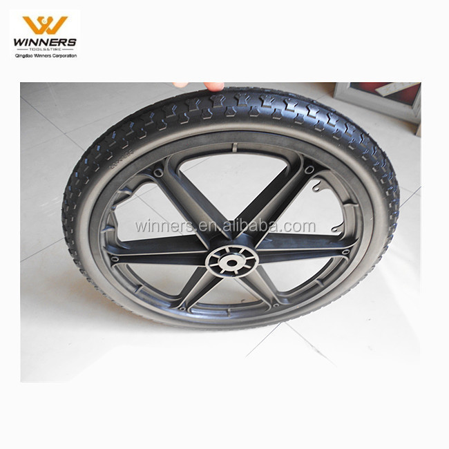 wheelandaxle, solid foam 6-spokes plastic rim and wheels 20""x1.95""