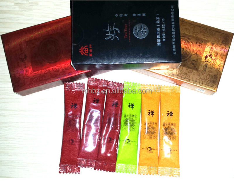 Flavoured instant tea powders puerh tea