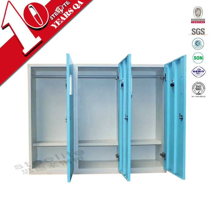 Kids Bedroom Steel Wardrobe Design Half Height 3 Door Kids Steel