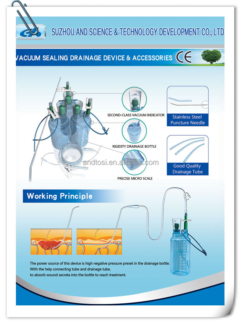 disposable medical  automatic  suction bottle