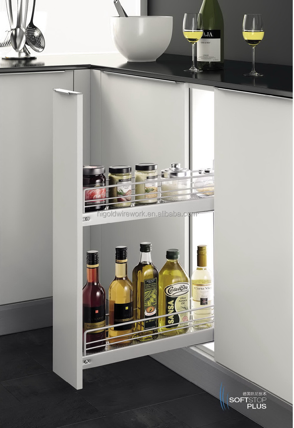 {Küchenschrank schmal
77} Hettich slider moderne Eisen schmale korb küchenschrank hardware ... | {Küchenschrank schmal
77}