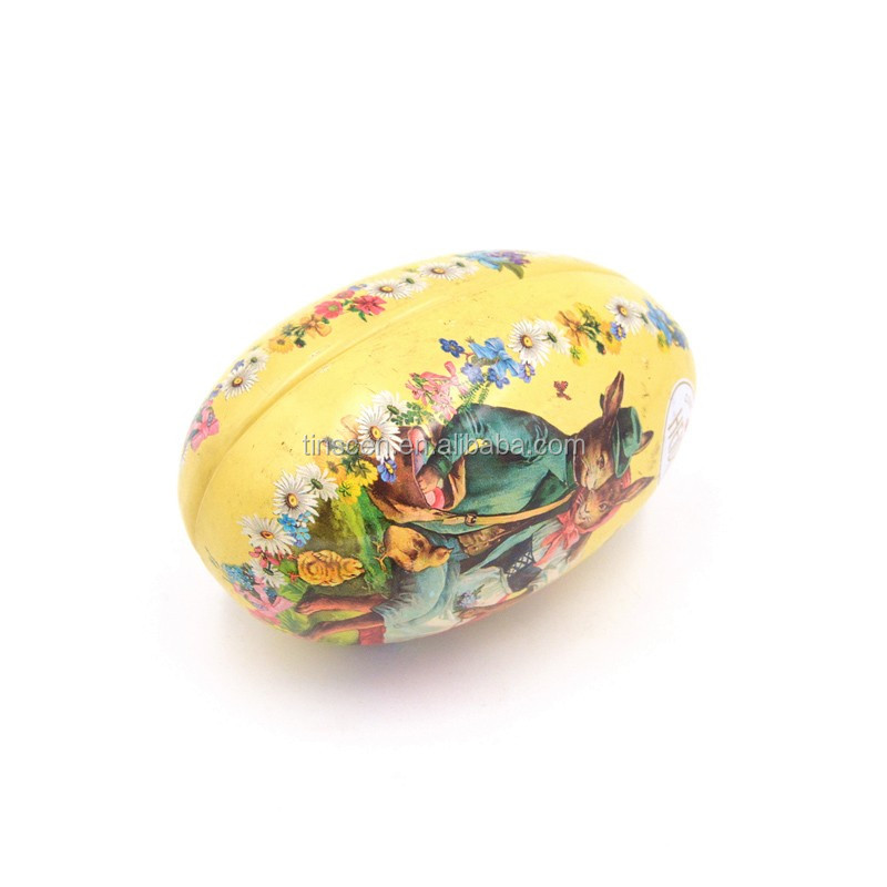 2 - pieces small Easter tin egg.JPG