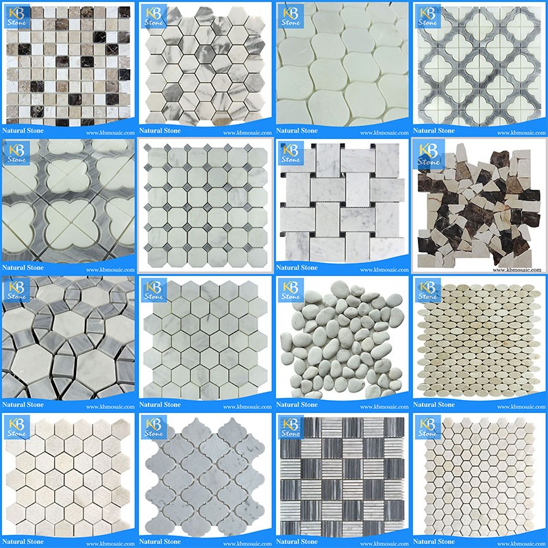 bathroom best  marble mosaic tile, toilet marble tile