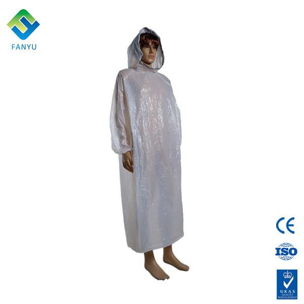 Poncho Impermeable para lluvia de PVC Grueso con gorro – Guantes