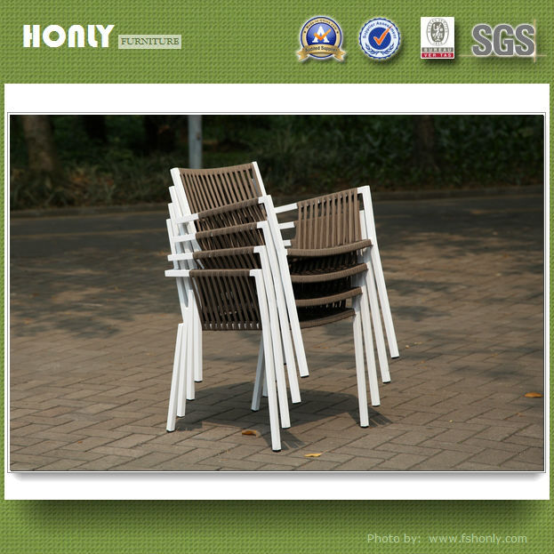 Aluminum polycord weaving modern chair outdoor garden hotel restaurant chair