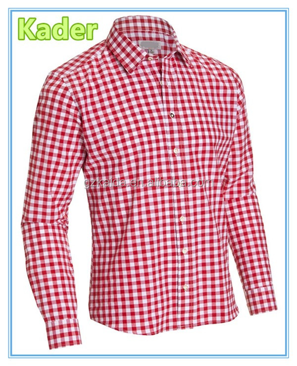 スリムフィット正式なチェックシャツブランド名用男性仕入れ・メーカー・工場