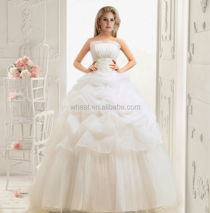 美しい白い花嫁の服/多くのサイズ花嫁のウェディングドレス仕入れ・メーカー・工場