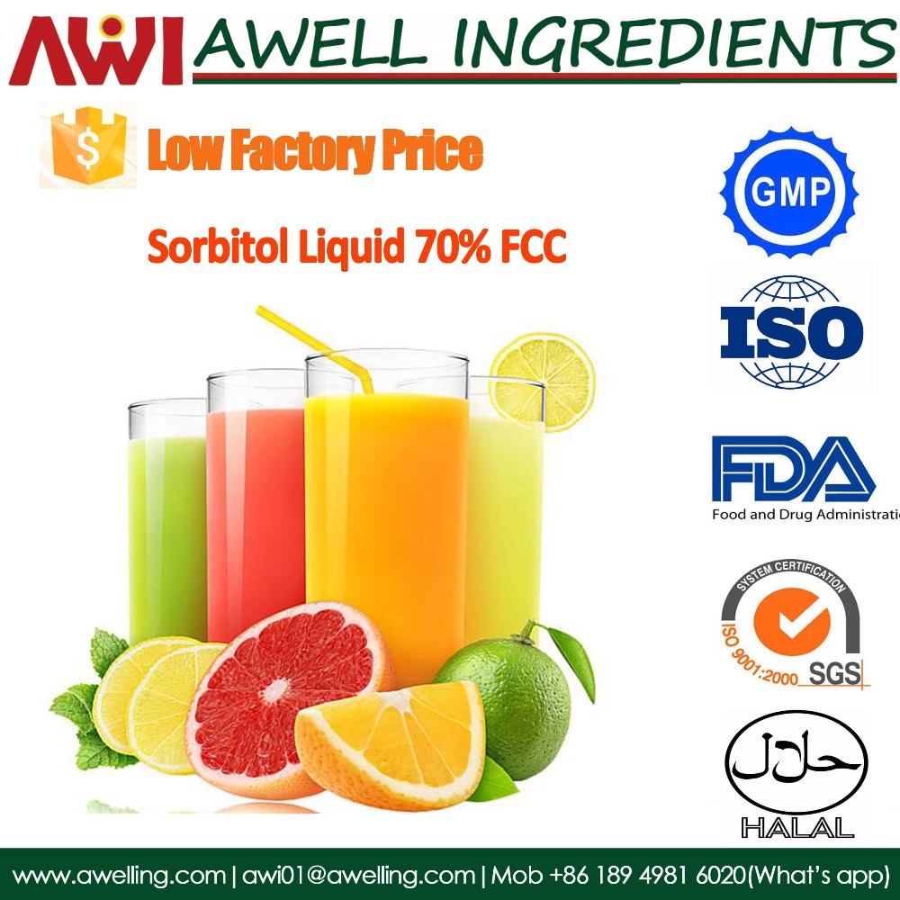 food grade 70% liquid sorbitol with low factory price