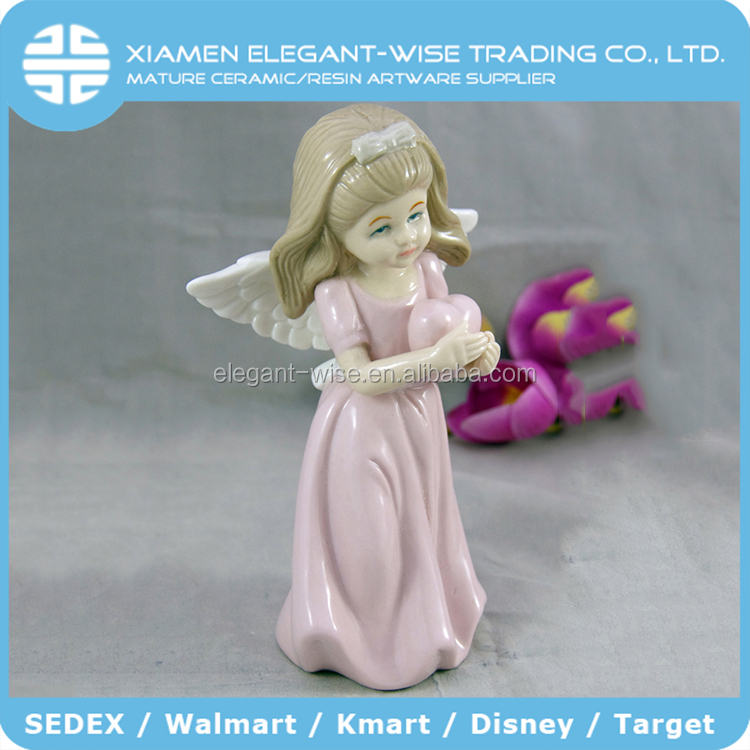 安いハンドメイドセラミック卸売素敵な小さな小さな天使妖精の置物仕入れ・メーカー・工場