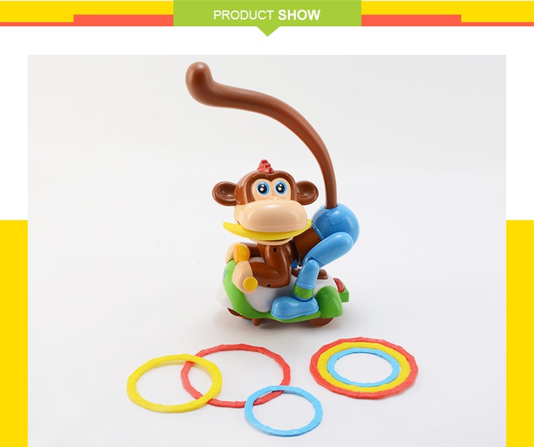 Plastic intelligence swing monkey ring throwing game for baby
