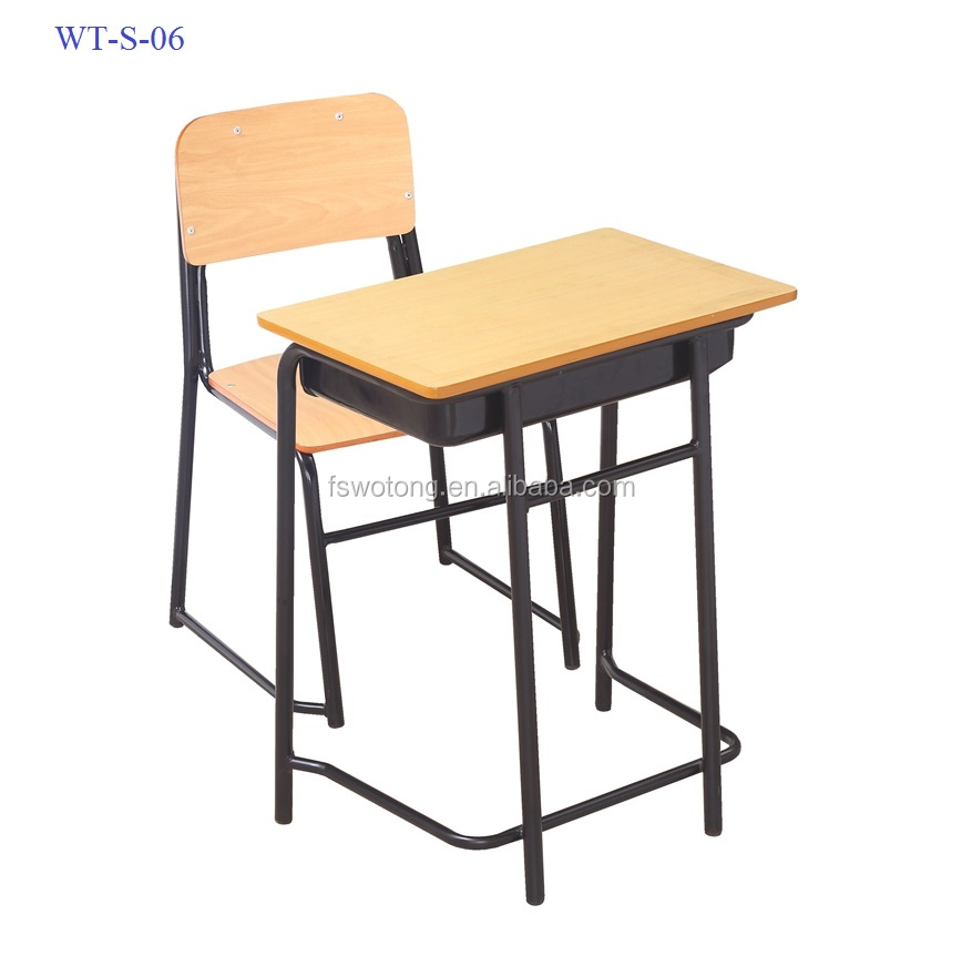WT-S-05シングル学生テーブルと椅子セット仕入れ・メーカー・工場