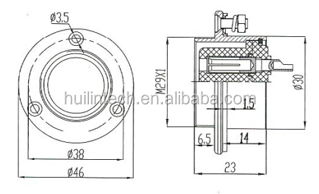 フランジピン36目30mf-6eシリーズ防水コネクタメスプラグ仕入れ・メーカー・工場