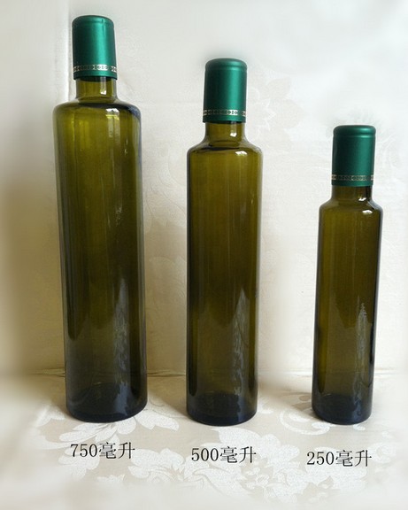 250ml,500ml,750ml Round Olive Oil Glass Bottle With Metal ...