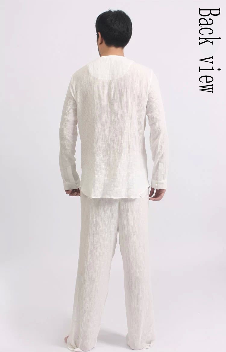 The new loose white clothes meditation new yoga clothes men suit