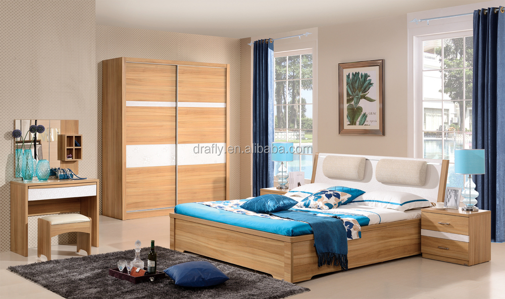 Moderna de madera fuerte pvc cabecero dormitorio juego de muebles ...