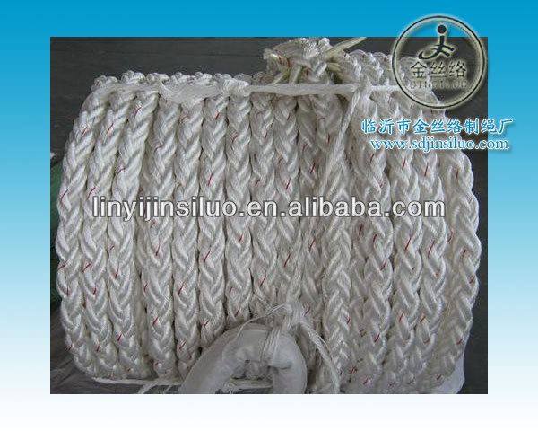 12 strands braided pp mooring rope