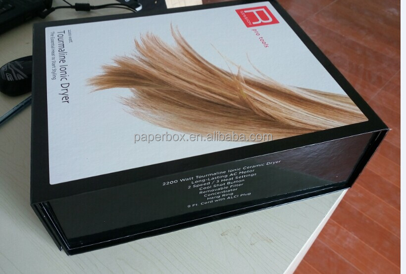 rigid solid paperboard window silver box