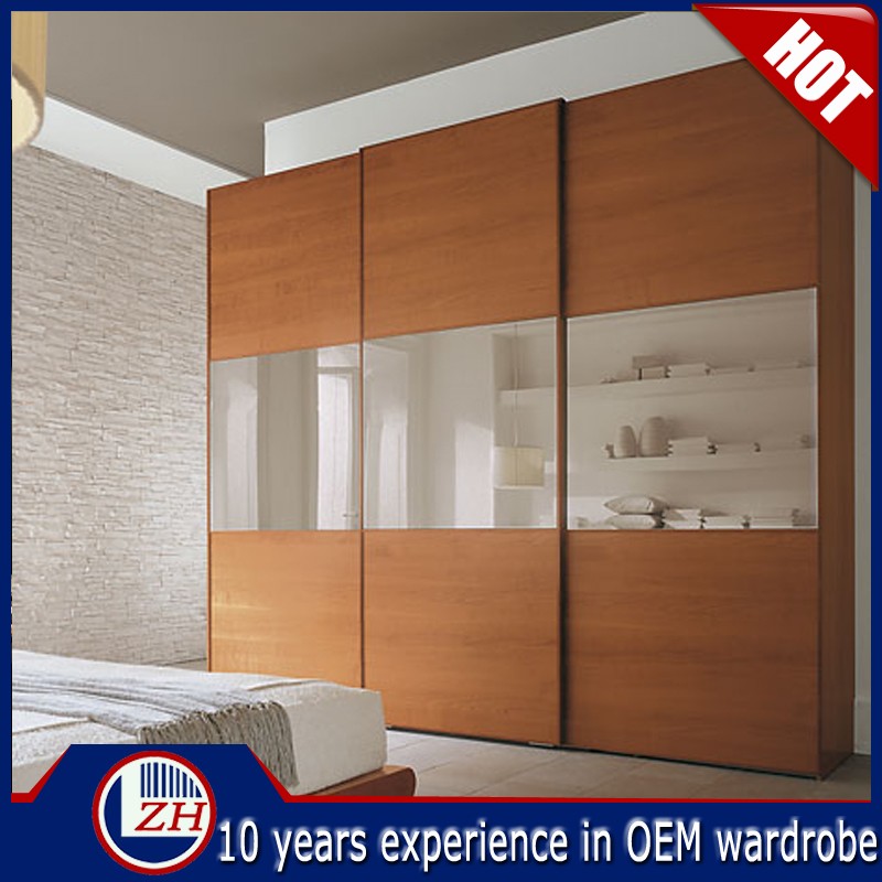 High Gloss Mdf Modern Design Double Color Wardrobe Bedroom