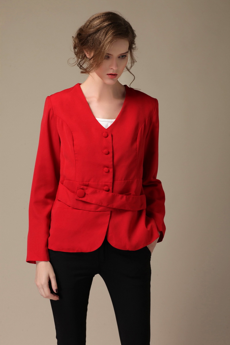 3455- 10#f0012014年熱い販売の株式の服ヨーロッパに輸出されていレディース大きいサイズ春と秋の長い- の長袖ジャケット仕入れ・メーカー・工場