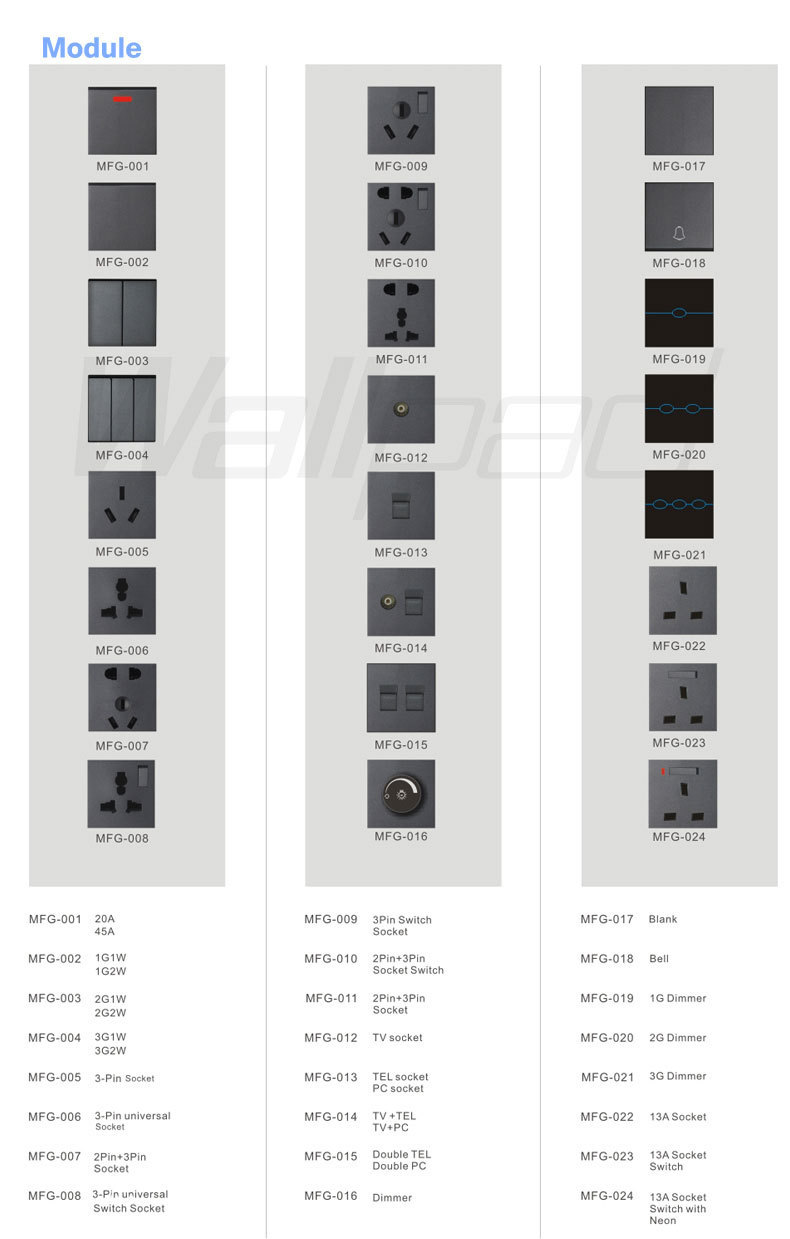 中国新製品2015熱い販売のラグジュアリーホテルwallpadブラッククリスタルガラス壁ライトパワーカードキー電気スイッチソケット仕入れ・メーカー・工場