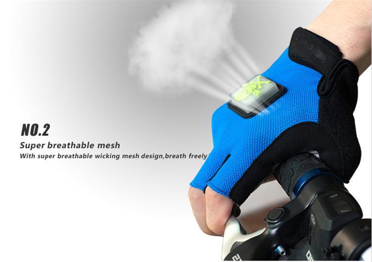 最新バイク手袋ハーフフィンガー2014年/良い手サイクリング手袋付きledパイロットランプ問屋・仕入れ・卸・卸売り