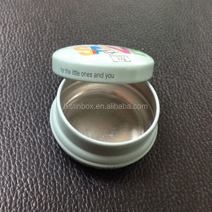 Wholesale round small cute metal empty cream cosmetics jar lip gloss