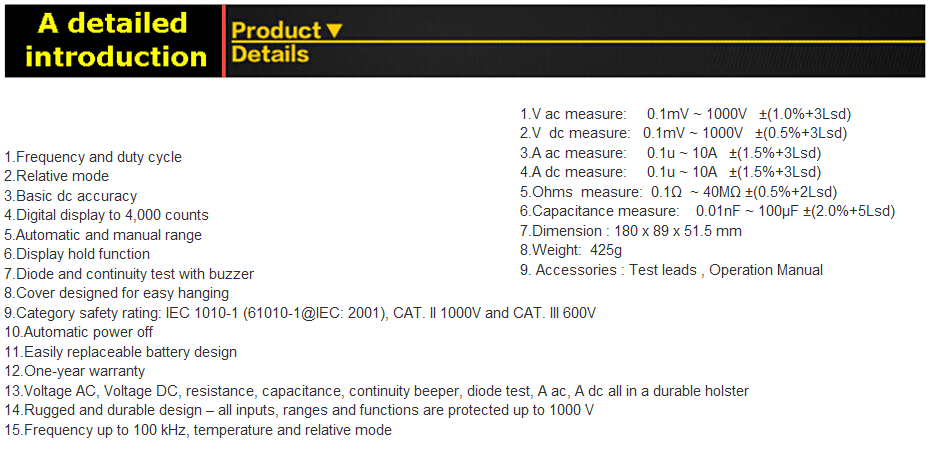 高品質のac/dcデジタルマルチメータをオートレンジ卸売ユニバーサルメートル仕入れ・メーカー・工場