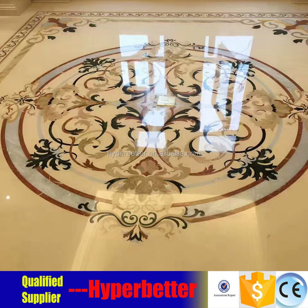 Waterjet medallion tiles for lobby.jpg