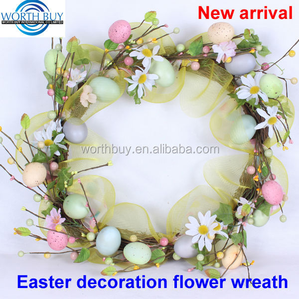 20" easter egg decorated wreath easter & spring door wreath