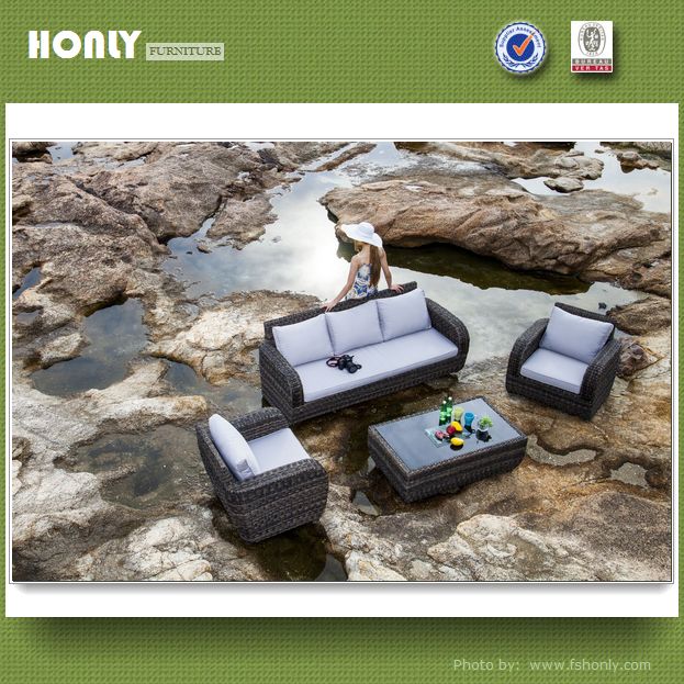 Modern outdoor rattan or wicker furniture rattan sofa set