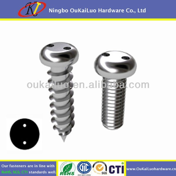 Raised Countersunk Head Stainless Steel Pentagon Socket Security Screw