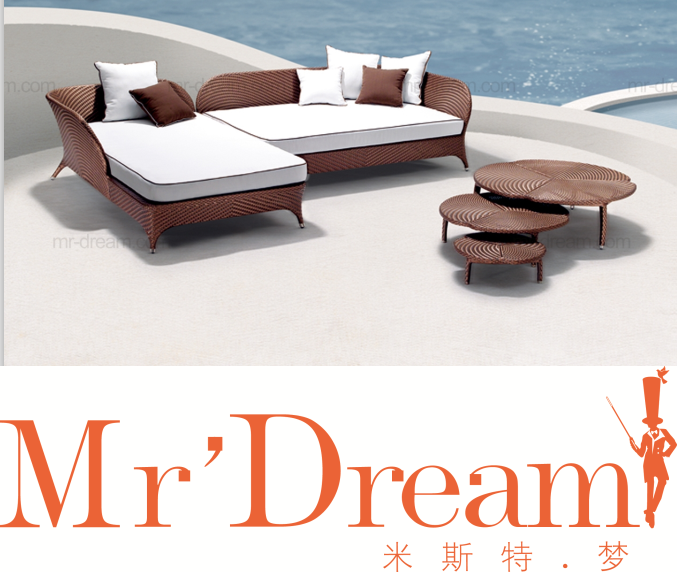 MR DREAM outdoor furniture rattan sofa bed CF55