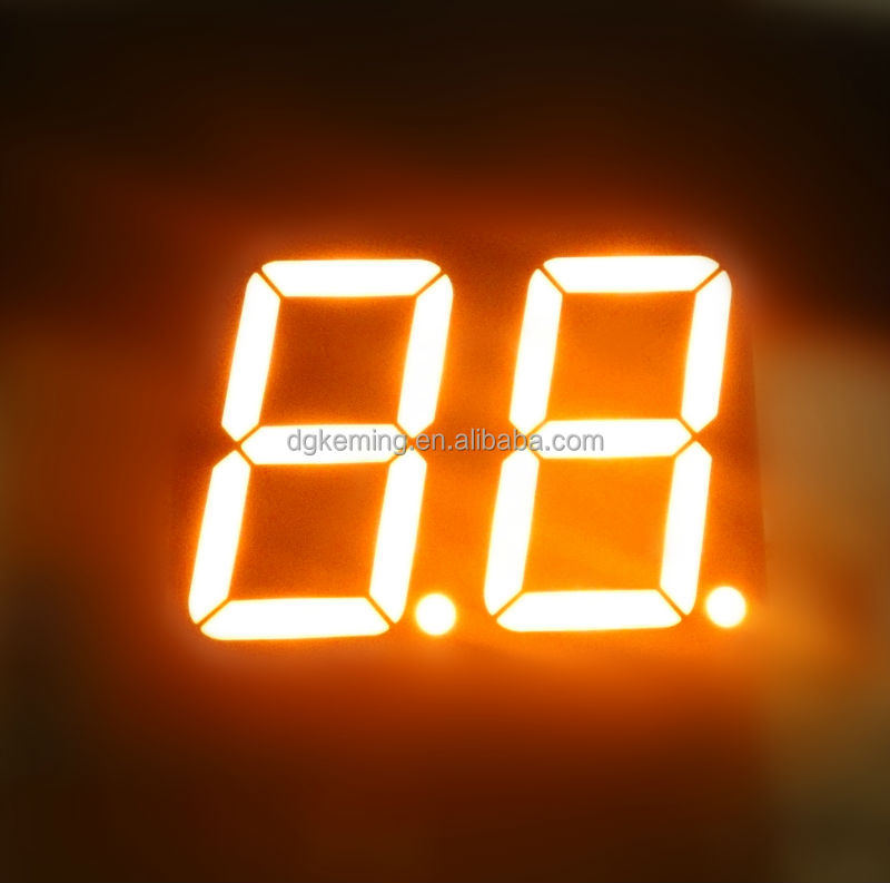 2 digits ultra amber 1.5 inch 7 segment led numeric display