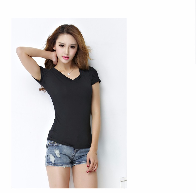 女性の塩基性固体半袖クルーネックvネックtシャツsに3xl pluseサイズoem odmメーカー工場広州仕入れ・メーカー・工場