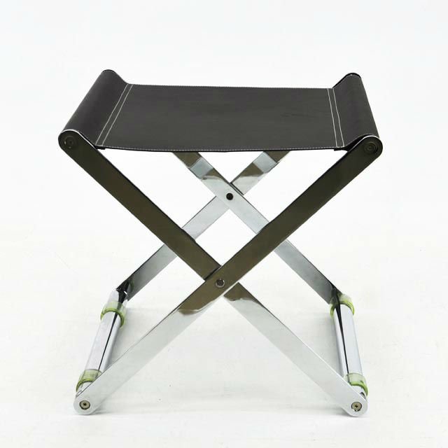 Fasionable Metal Small Size Pu Leather Folding Stool Buy Leather