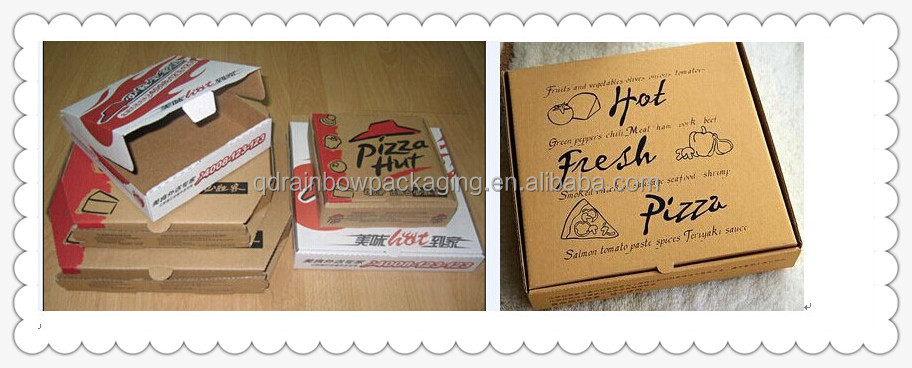 High quality cheap custom pizza box, pizza packing box, pizza box slice